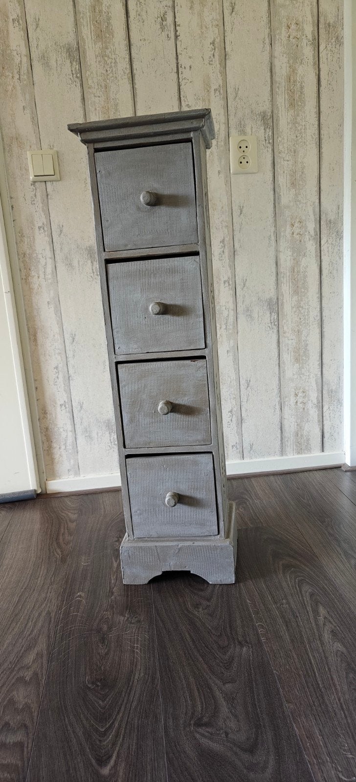 Decoratieve ladekast met Oosterse symbolen, Huis en Inrichting, Ophalen, Gebruikt, 100 tot 150 cm, 3 of 4 laden