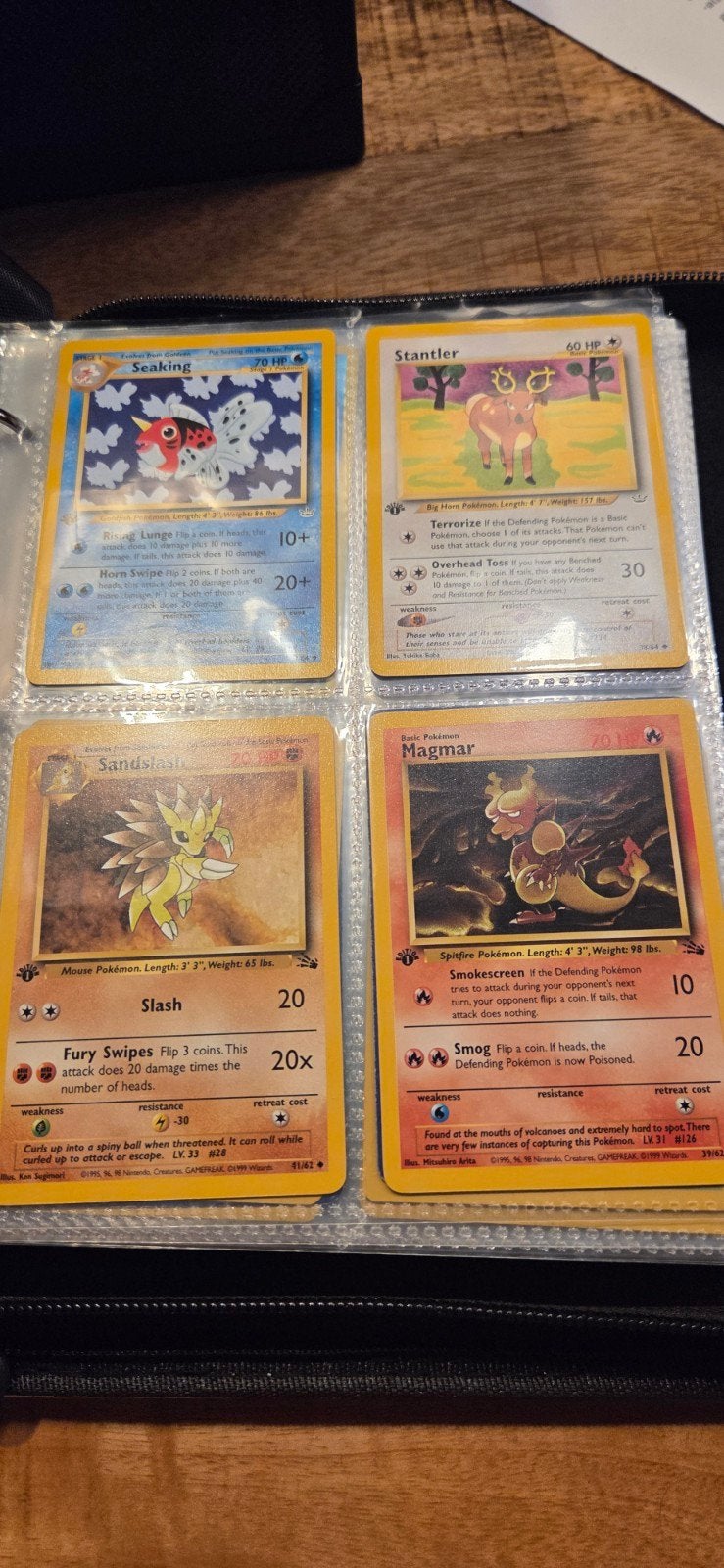 4 first edition kaarten 2 fossil 2 neo, Ophalen of Verzenden, Zo goed als nieuw, Meerdere kaarten