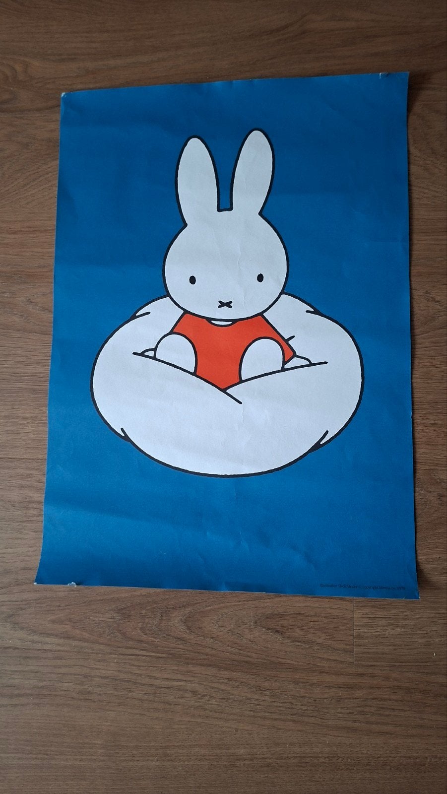 Poster Nijntje - Nijntje op wolk, Blauw, Ophalen of Verzenden, Gebruikt, Wanddecoratie