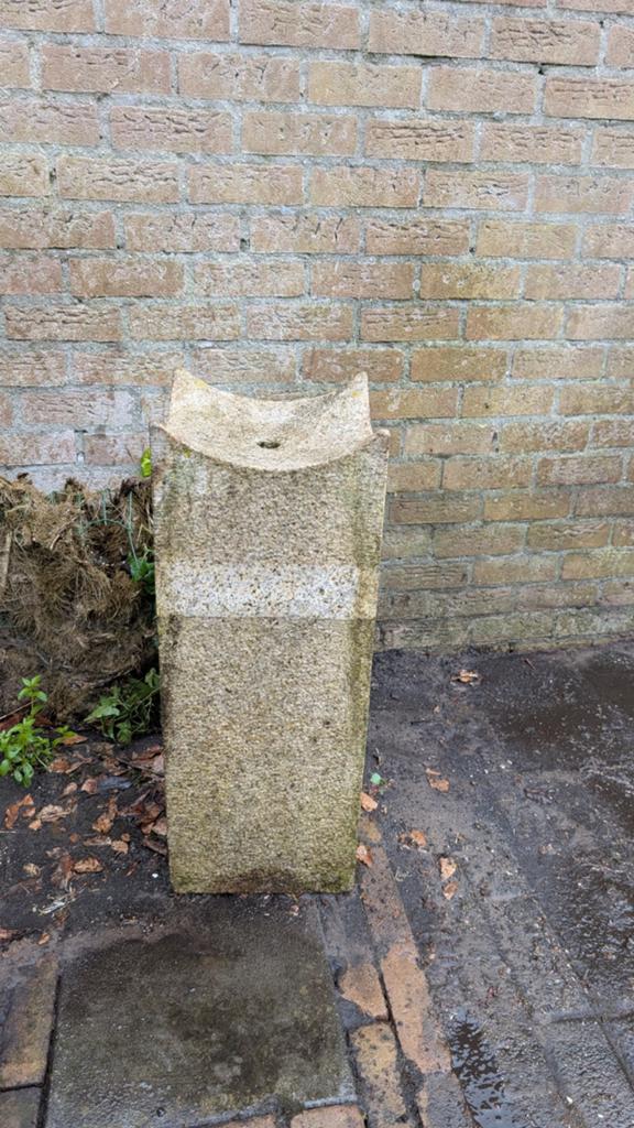 Waterornament Kolom 30x30x80cm - Graniet/Steen, Tuin en Terras, Waterpartijen en Fonteinen, Ophalen