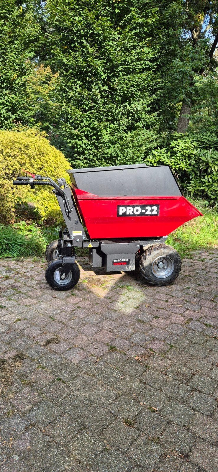 PRO-22 D500E elektrische mini dumper + bakverhoger, Ophalen of Verzenden, Zo goed als nieuw, Elektrisch