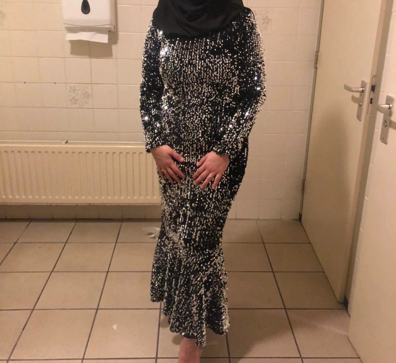 Avond jurk, Ophalen, Zo goed als nieuw, Maat 38/40 (M)