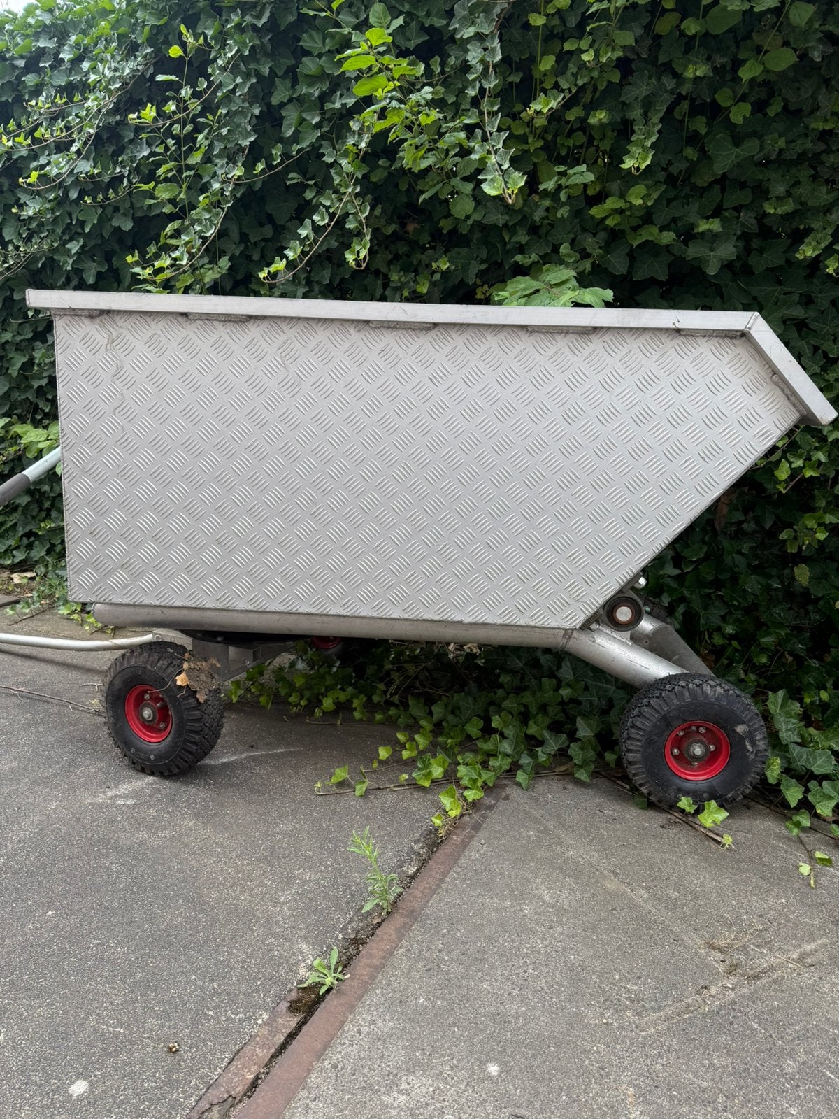 Aluminium kiep kar voor achter trekker of shovel, Doe-het-zelf en Verbouw, Transportwagens, Ophalen, Transportkar, ., 100 liter of meer