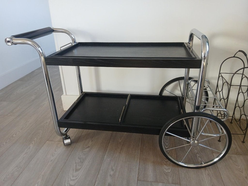 Serveerwagen Drankentrolley Jaren 70, Ophalen, Gebruikt, 55 tot 75 cm, 60 cm of meer