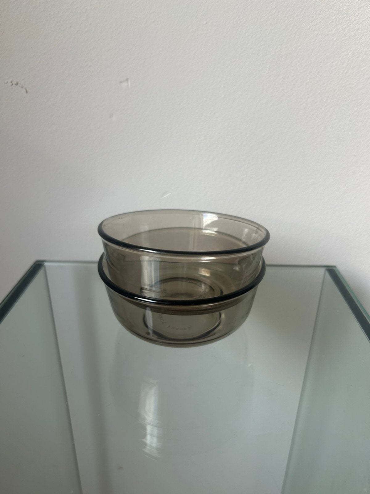 Schaaltjes (2 st, klein) Arcoroc France rookglas, Ophalen of Verzenden, Zo goed als nieuw, Schaal
