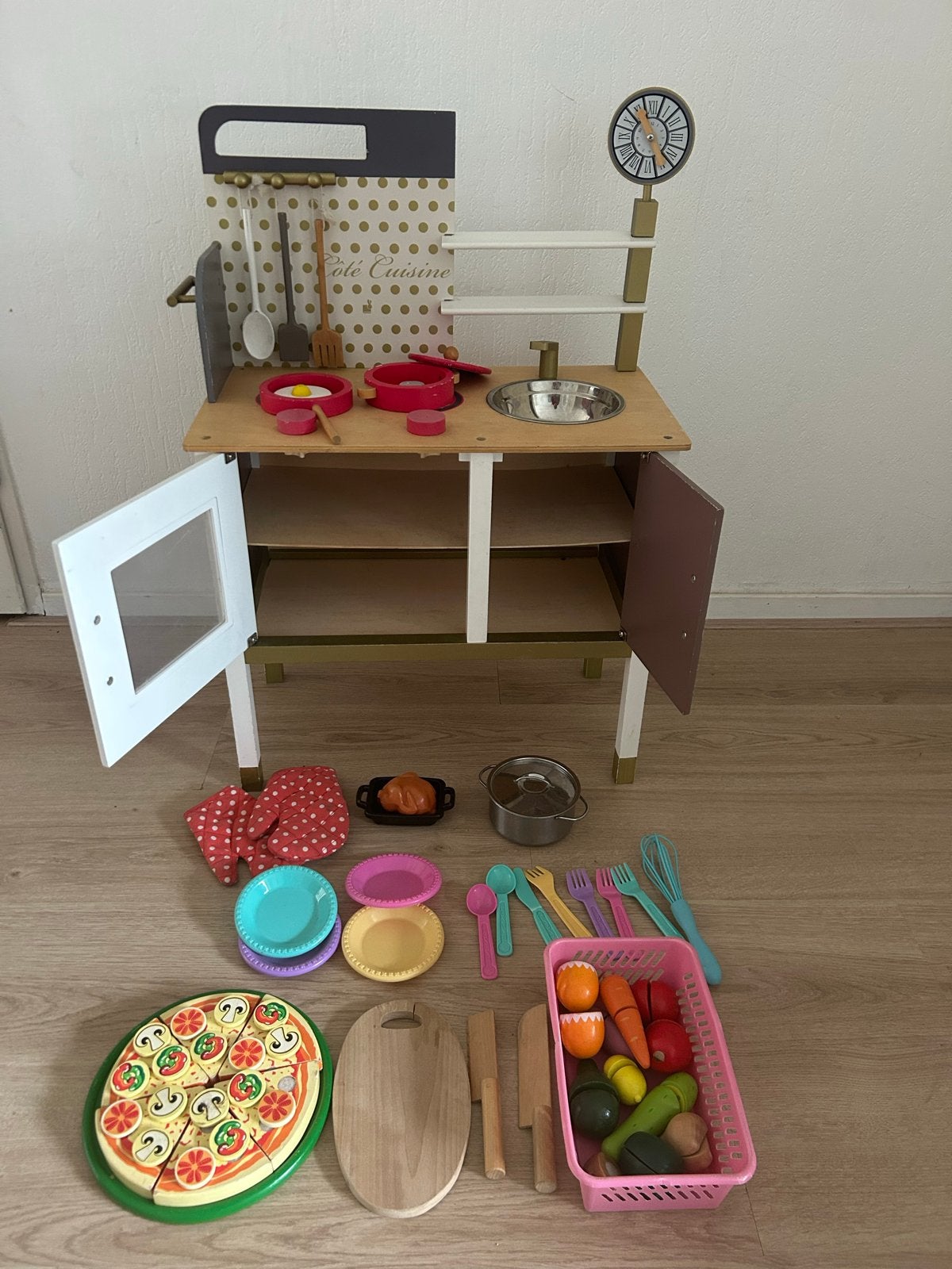 Janod Houten Speelkeuken met Accessoires, Ophalen, Gebruikt, Meubelstuk of Keukentje