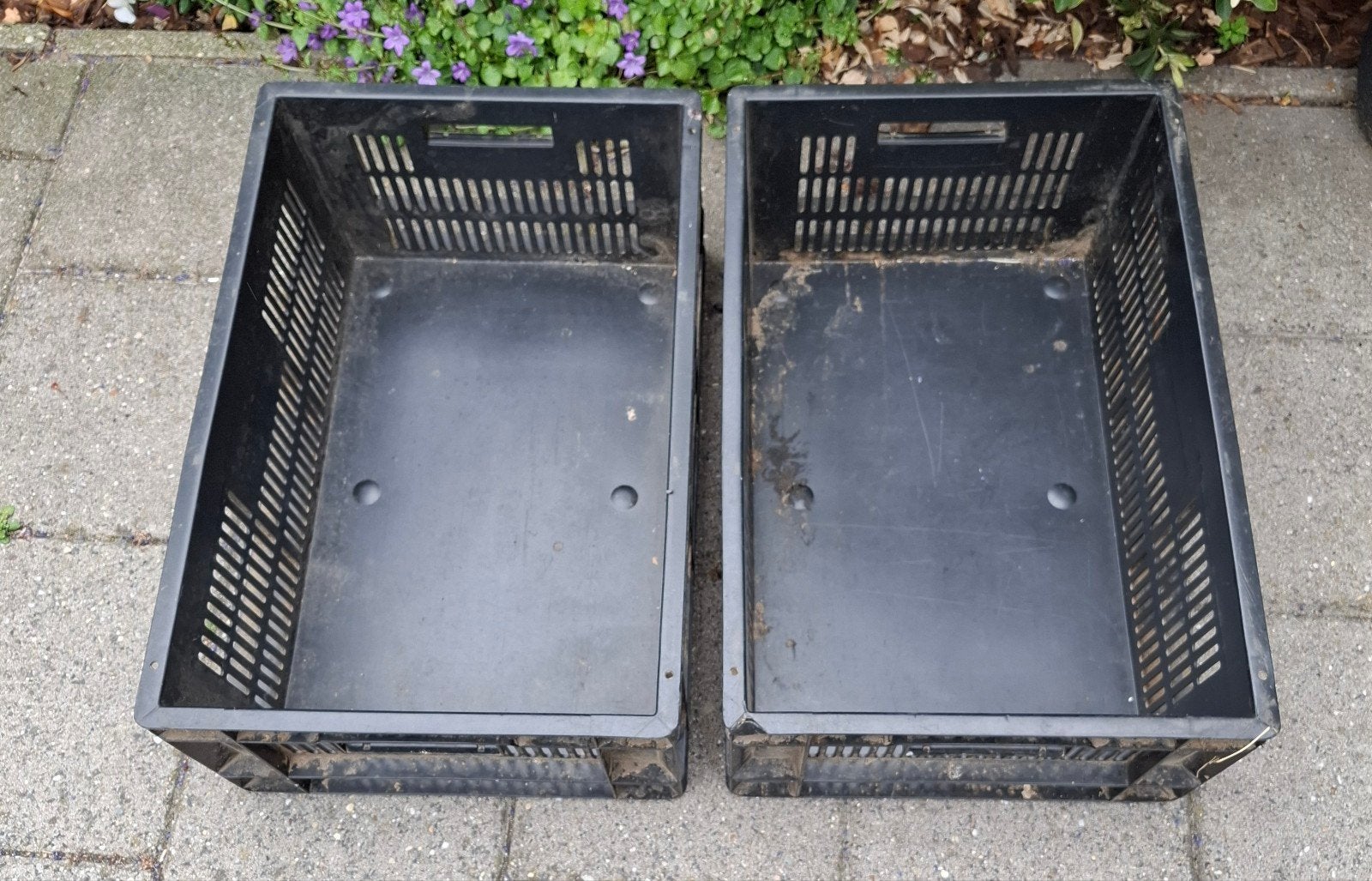 3 kratten, stapelbaar, Doe-het-zelf en Verbouw, Kratten en Dozen, Ophalen, 40 tot 60 cm, 50 tot 75 cm, Minder dan 35 cm