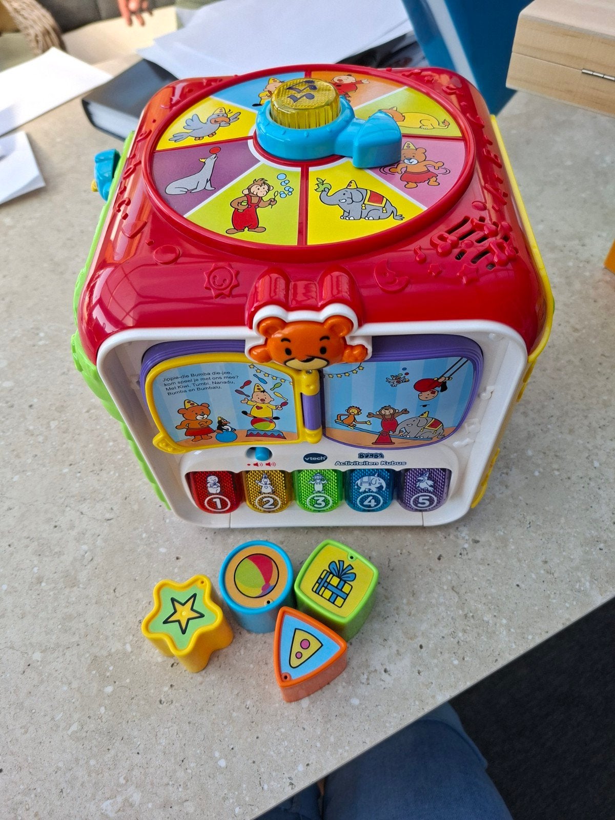 BUMBA , STUDIO 100. VTech Baby Speelkubus met Vormen en Gelu, Ophalen of Verzenden, Gebruikt, Overige typen, Met licht
