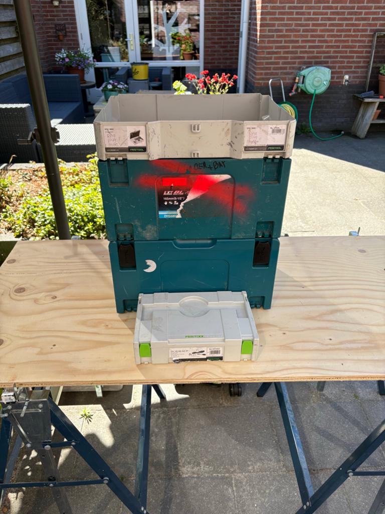 Beschadigde Makita en Festool systainers, Ophalen of Verzenden, Gebruikt