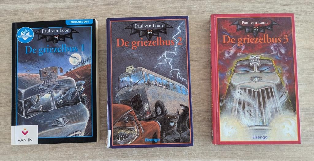 De Griezelbus 1, 2 en 3 - Paul van Loon (set), Ophalen of Verzenden, Gelezen, Paul van Loon