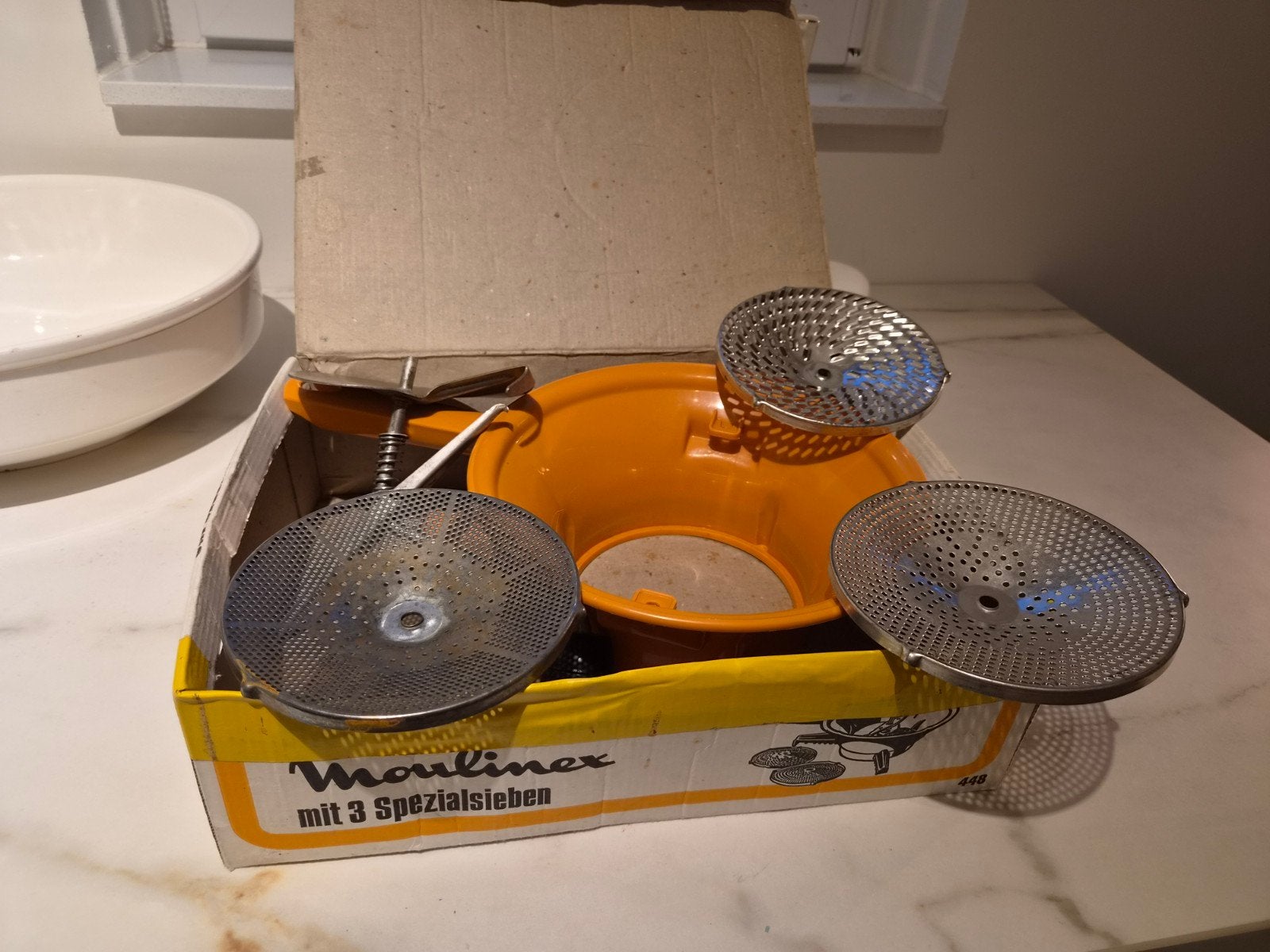 Vintage Moulinex Roerzeef - Passe-vite Oranje - Compleet, Ophalen