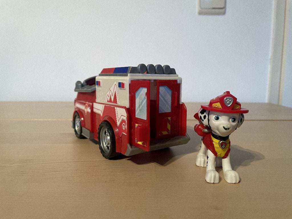Paw Patrol - Marshall in voertuig, Ophalen of Verzenden, Gebruikt