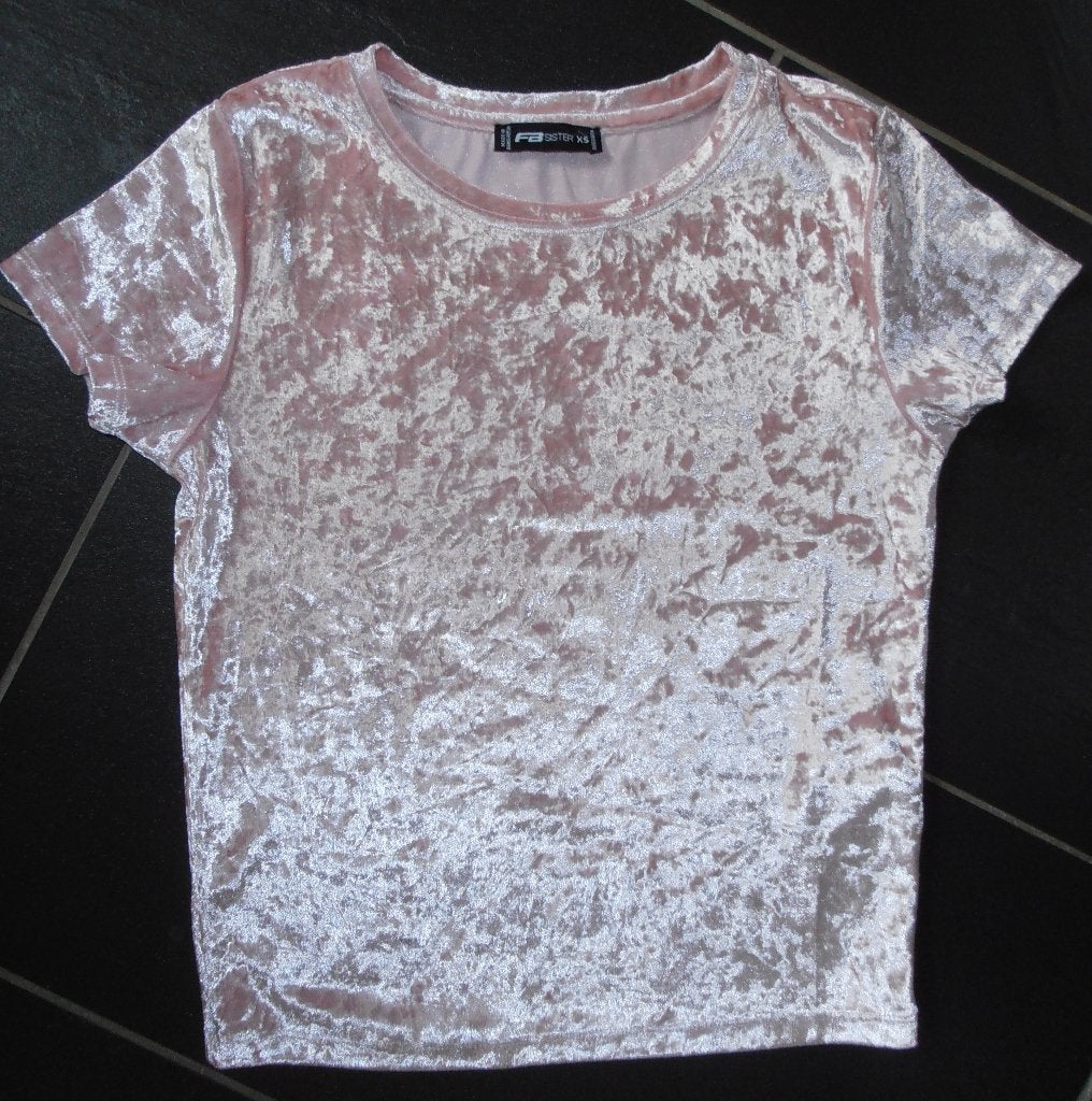 fluwelen shirt maat XS, Kleding | Dames, Ophalen of Verzenden, Zo goed als nieuw, Korte mouw, Roze
