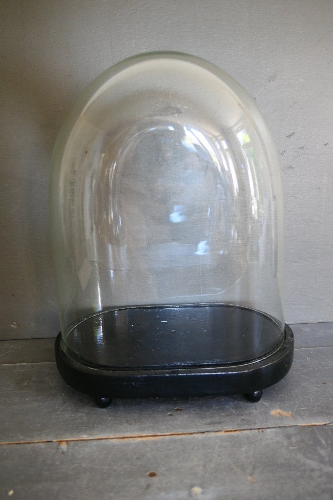 Antieke ovale glazen handgeblazen stolp, Antiek en Kunst, Ophalen