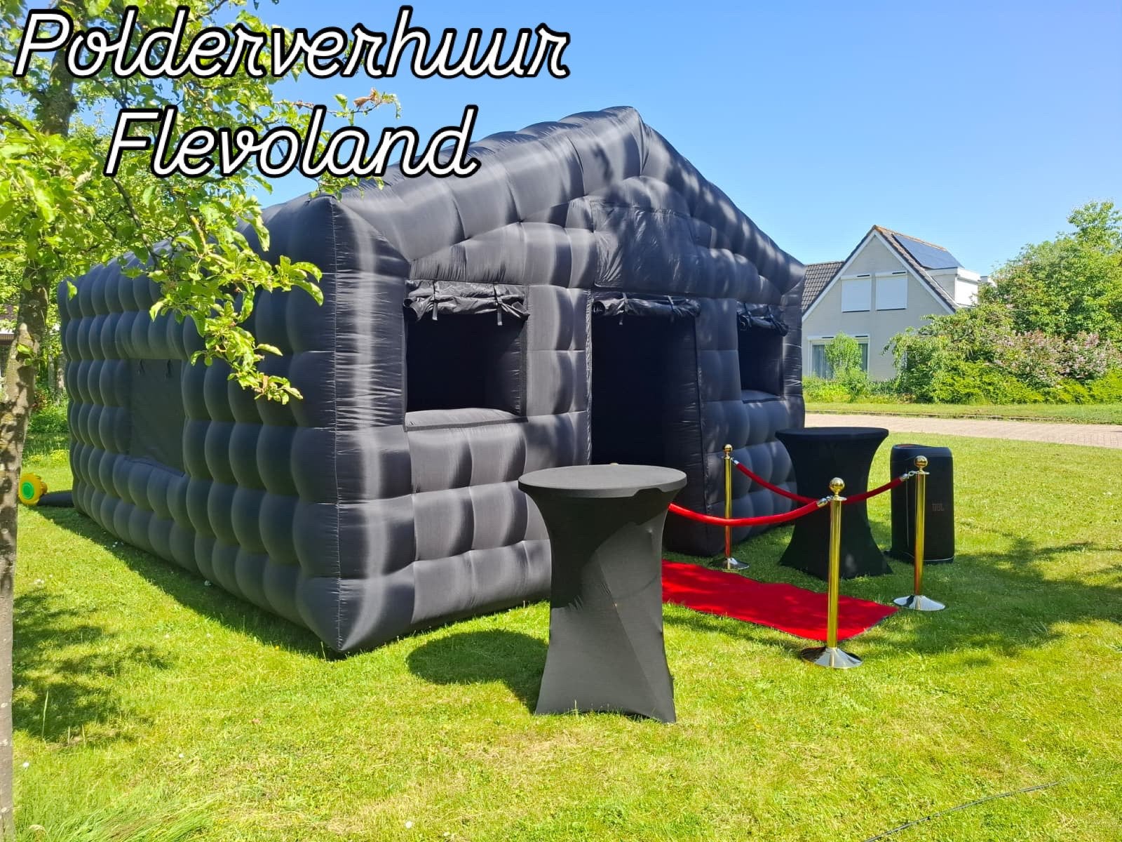 Opblaasbare Partytent / Feesttent - Polderverhuur Flevoland, Hobby en Vrije tijd, Ophalen of Verzenden, Zo goed als nieuw, Verjaardag