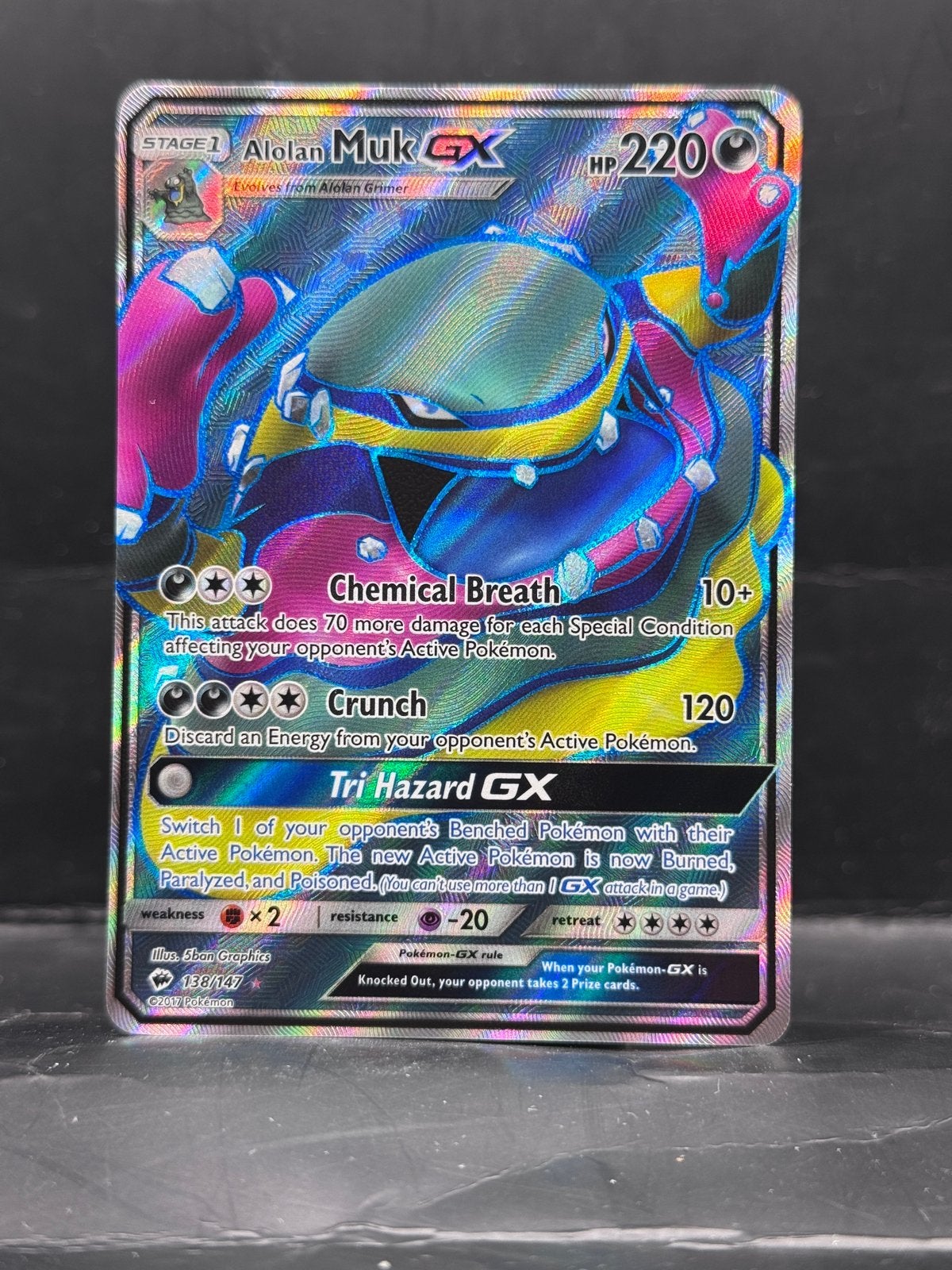 Pokemon Burning Shadows - Alolan Muk 138/147, Ophalen of Verzenden, Zo goed als nieuw
