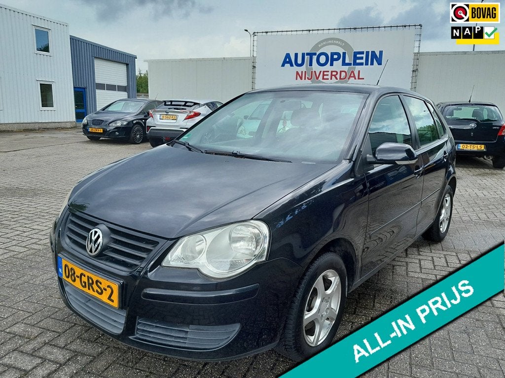 Volkswagen Polo 1.4-16V Optive compacte 5 deurs auto met air, Voorwielaandrijving, 12 maanden, Stof, Gebruikt