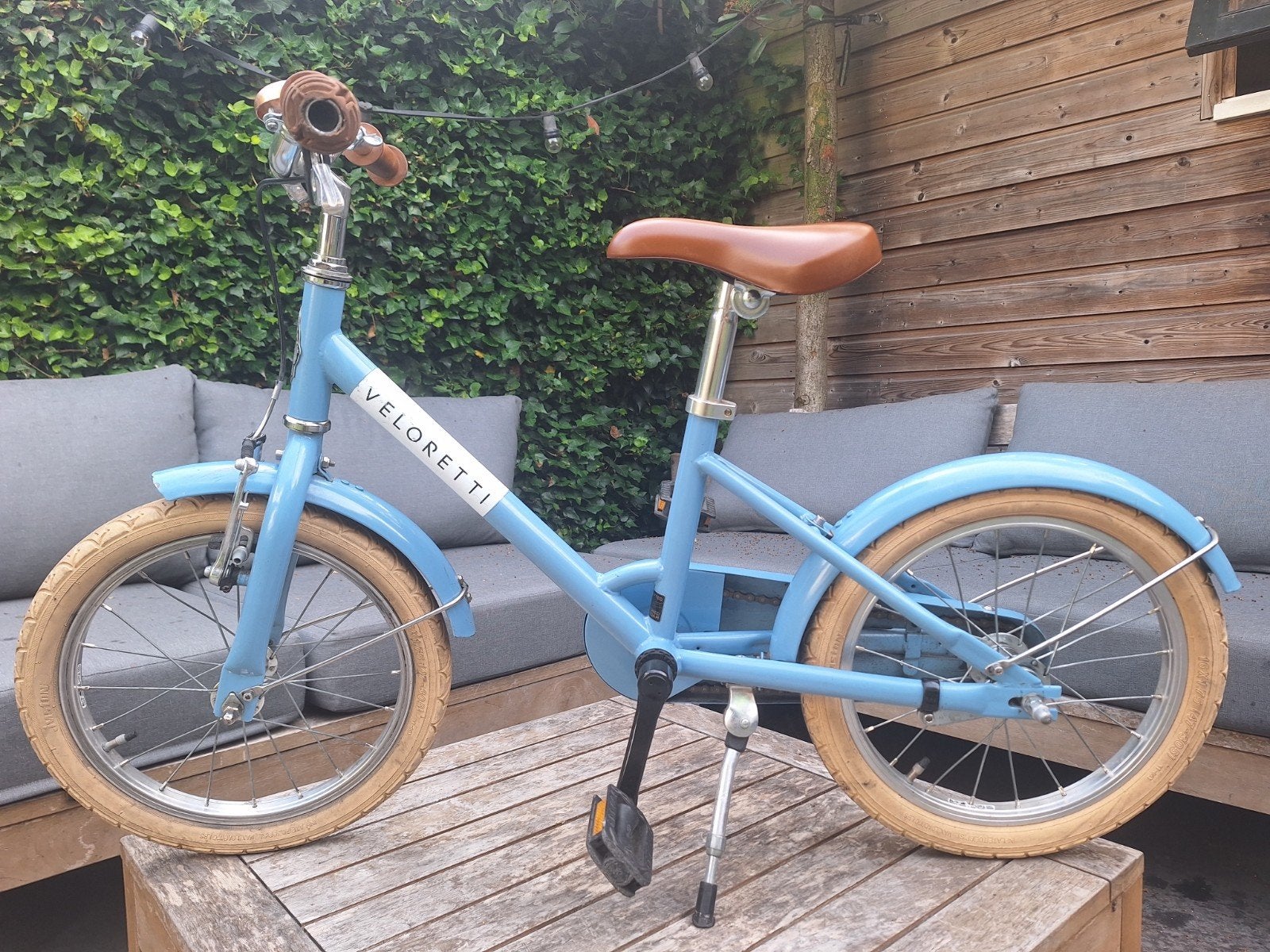 Veloretti kinderfiets blauw 16 inch, Fietsen en Brommers, Ophalen, Terugtraprem, Veloretti, 16 tot 20 inch