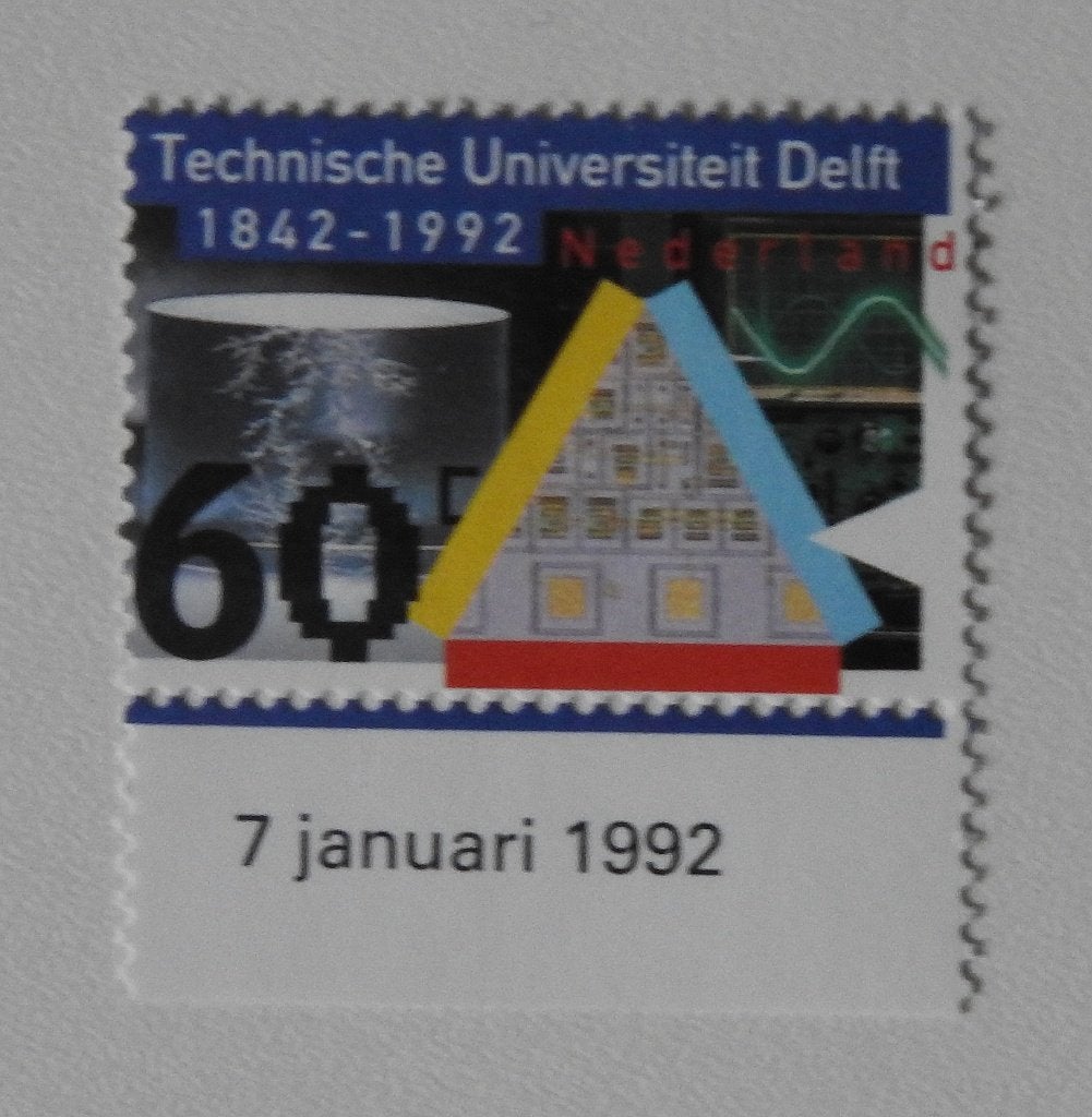 Postzegel Technische universiteit Delft 1992, Postzegels en Munten, Postzegels | Nederland, Verzenden, Na 1940, Postfris
