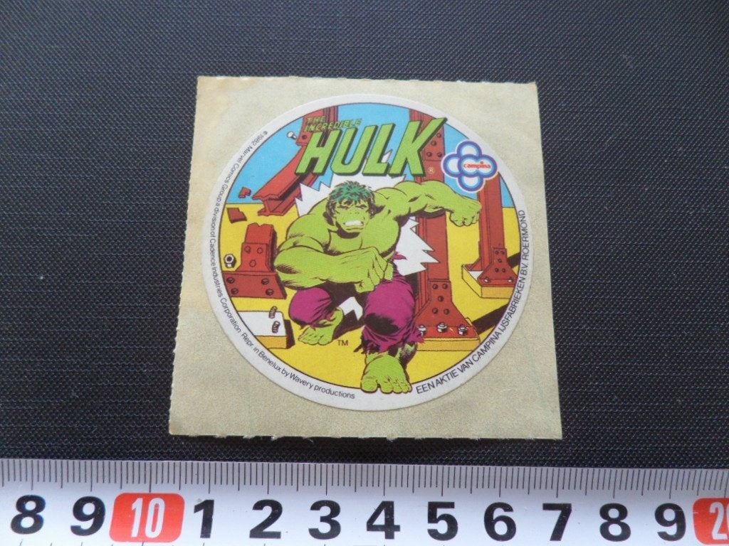 sticker 11 strip the incredible HULK campina ijs roermond *, Verzamelen, Ophalen, Zo goed als nieuw