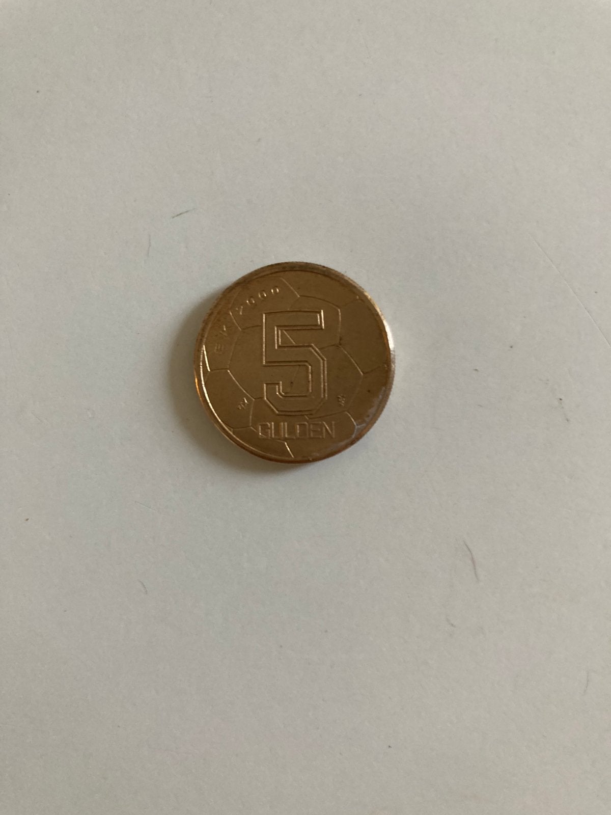 Vijf Gulden munt EK 2000 Voetbal met koningin Beatrix, Losse munt, 5 gulden, Koningin Beatrix, Goud