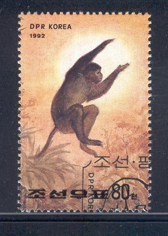 303 - Noord Korea michel 3258 gestempeld , springende aap, Verzenden, Gestempeld, Oost-Azië