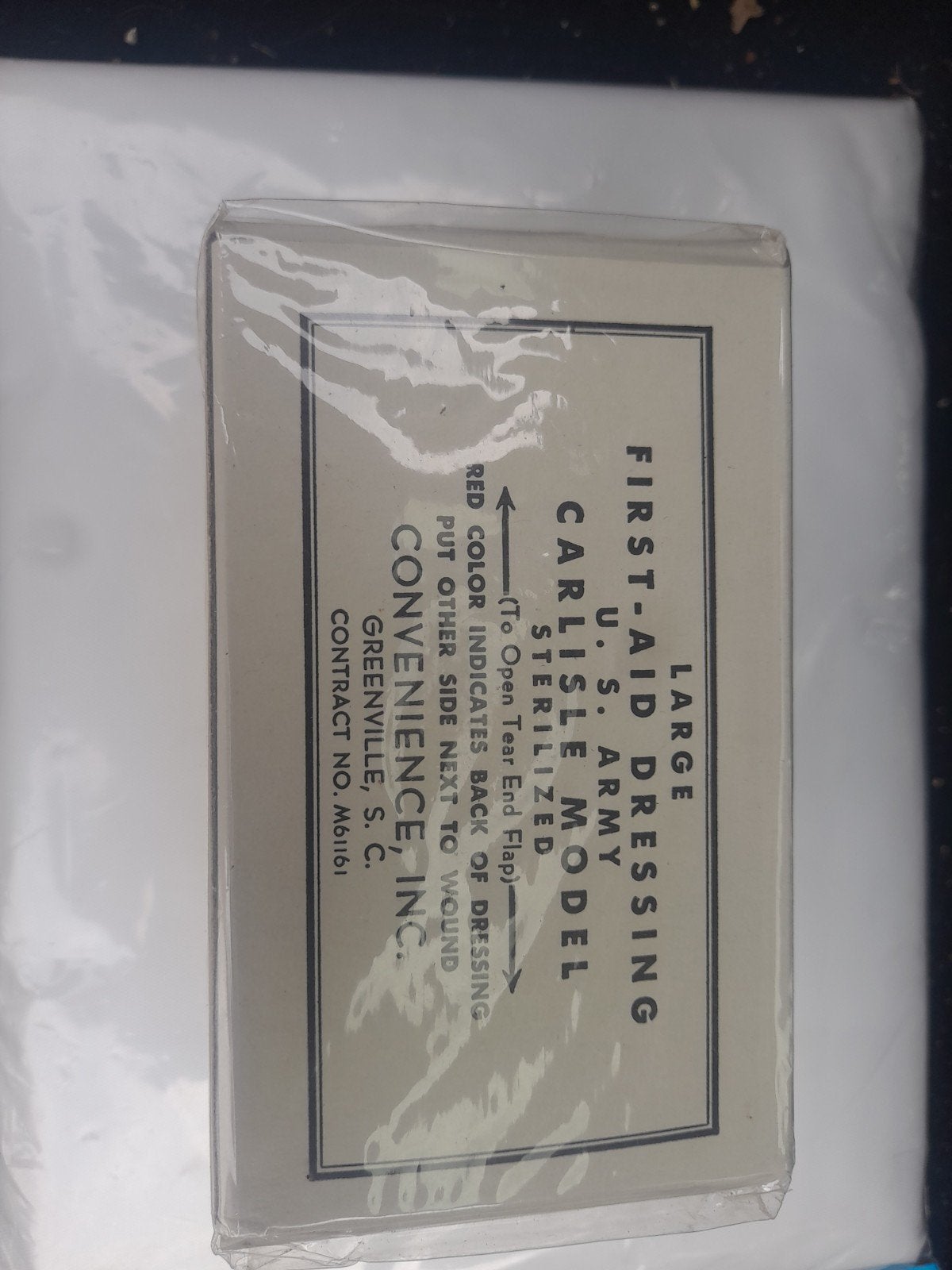 Originele WW2 Amerikaanse Carlisle Model EHBO-verband, Ophalen of Verzenden, Landmacht, Amerika, Overige typen
