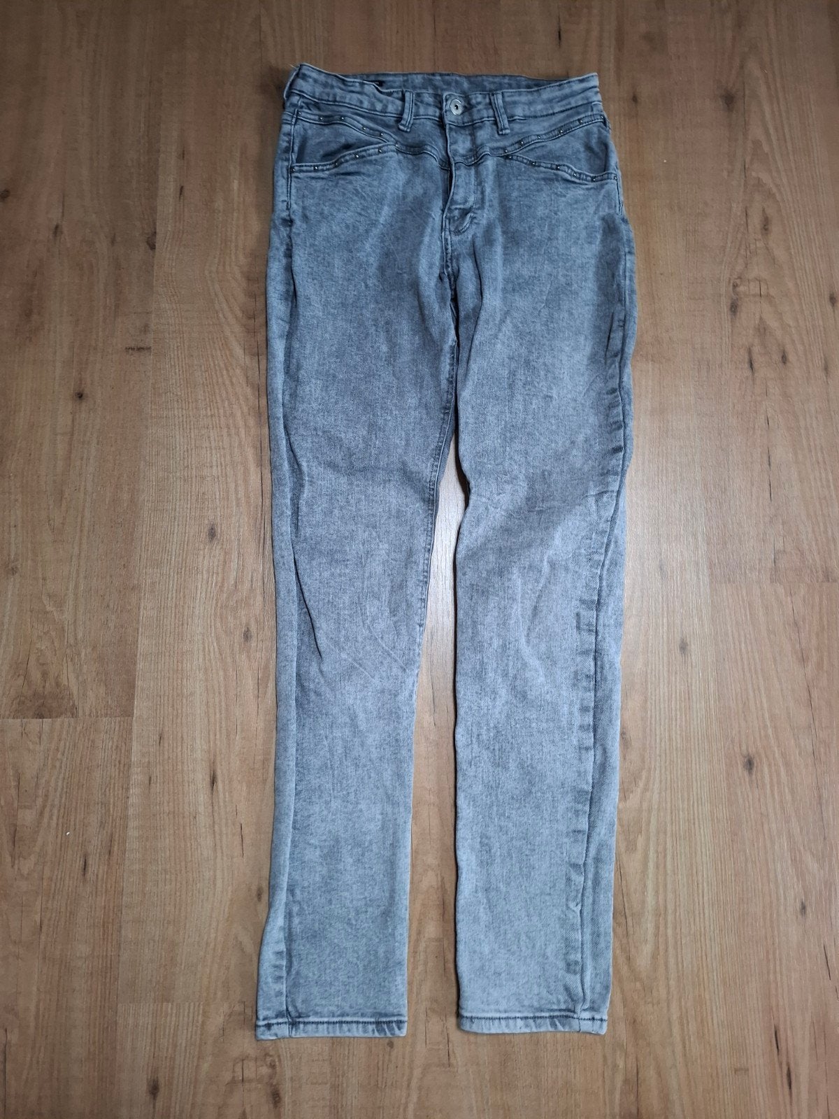 JM Mom Jeans - Maat 176 - Grijs, Broek, Meisje, Ophalen of Verzenden, Zo goed als nieuw