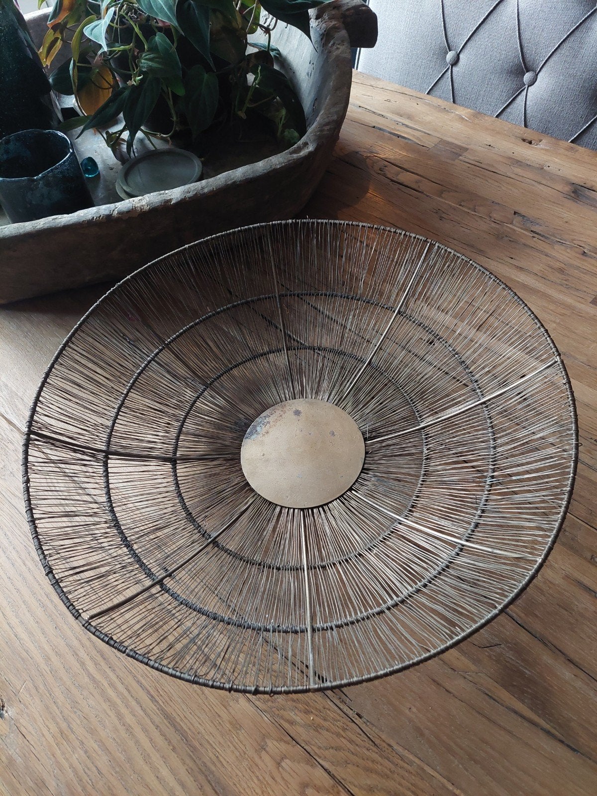 Fruitschaal fruitmand koper / goud stoer en sober, Huis en Inrichting, Geschikt voor wandmontage, Overige materialen, Schaal, Rond