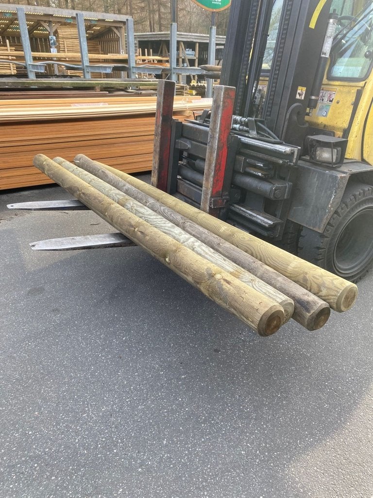 Palen vuren gefreesd groen geimpregneerd Ø14 nr. 652, Ophalen, Nieuw, 250 cm of meer, Palen