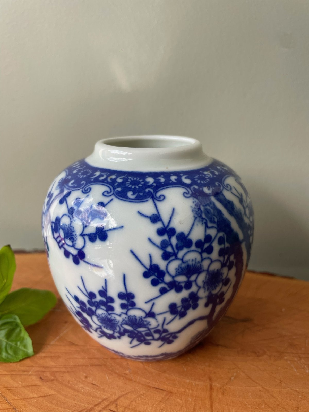 Antieke Chinese gemberpot blauw-wit porselein, Ophalen of Verzenden
