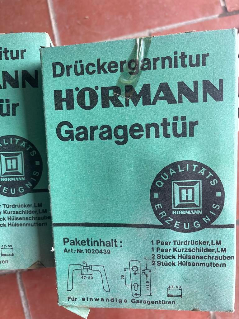 Hormann Garagedeur Klinkstel - Nieuw in verpakking, Ophalen, Nieuw, Overige materialen, Klink of Kruk