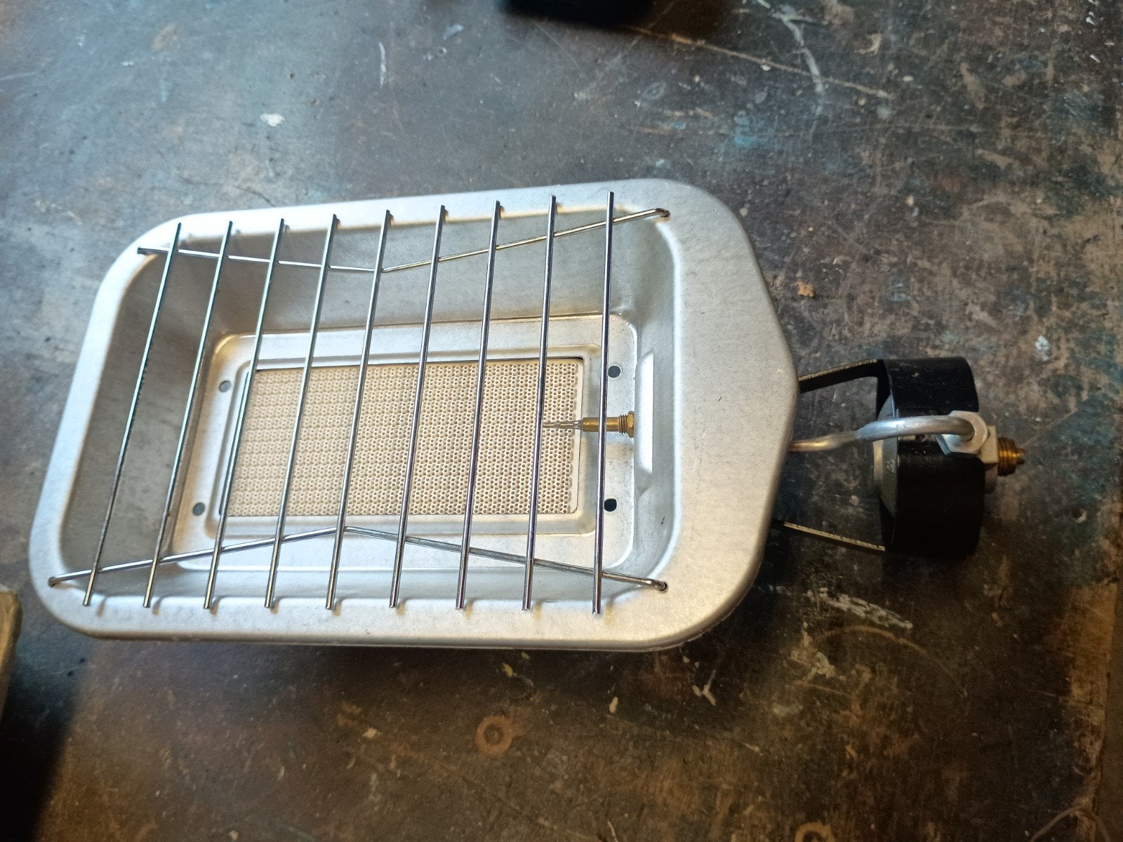 Verwarmingstoestel met stralingselement + Campingaz 907, Ophalen