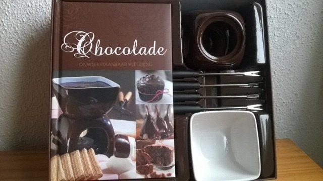 CHOCOLADE FONDUESET voor 2 pers. (leuk als cadeau), Ophalen, Nieuw, Waxinelicht, Fondueset