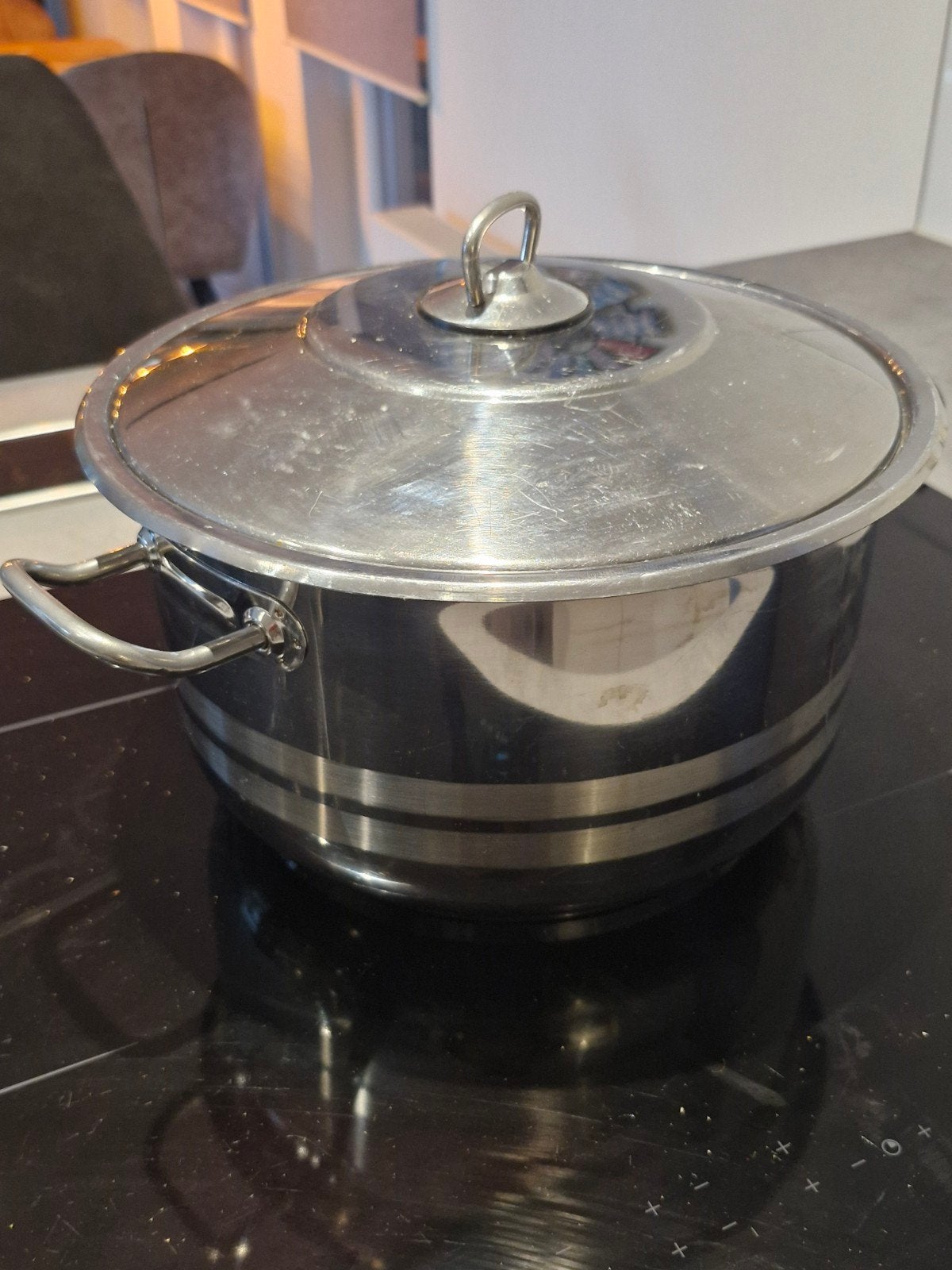 7 liter soeppan met deksel, Zilver, Ophalen of Verzenden, Metaal, Overige typen
