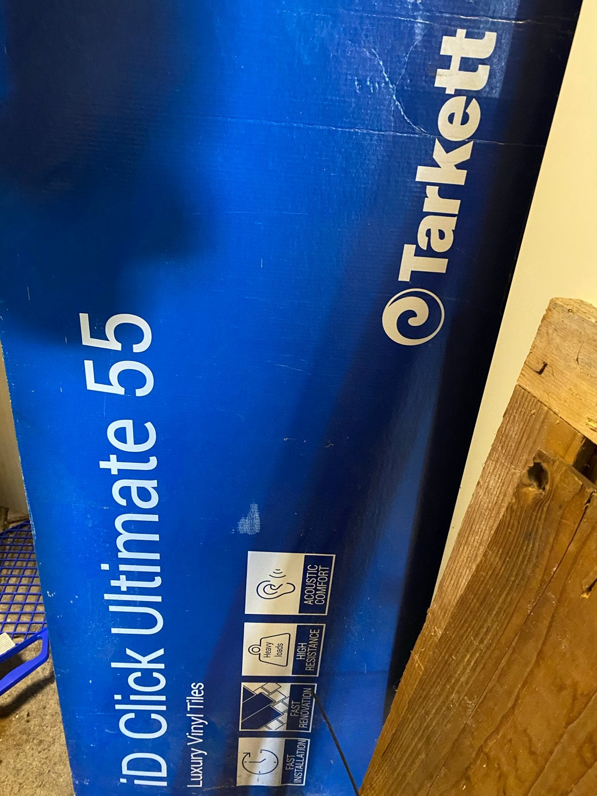 Tarkett iD Click Ultimate 55 Luxe Vinyl Tegels, Ophalen, 40 tot 60 cm, Zo goed als nieuw, 10 m² of meer