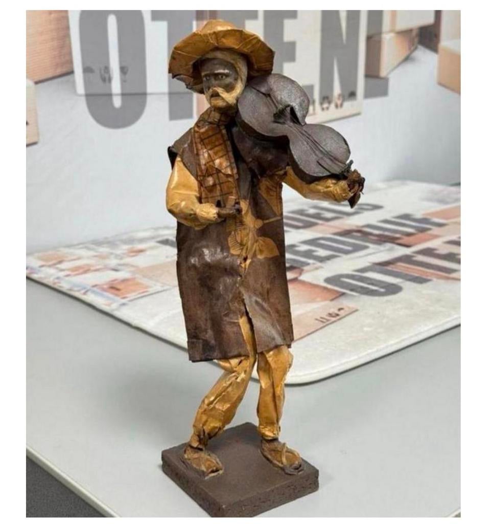Vintage Mexicaanse Papier-Maché Pop beeldje mexico 35cm, Verzamelen, Beelden en Beeldjes, Ophalen of Verzenden, Zo goed als nieuw