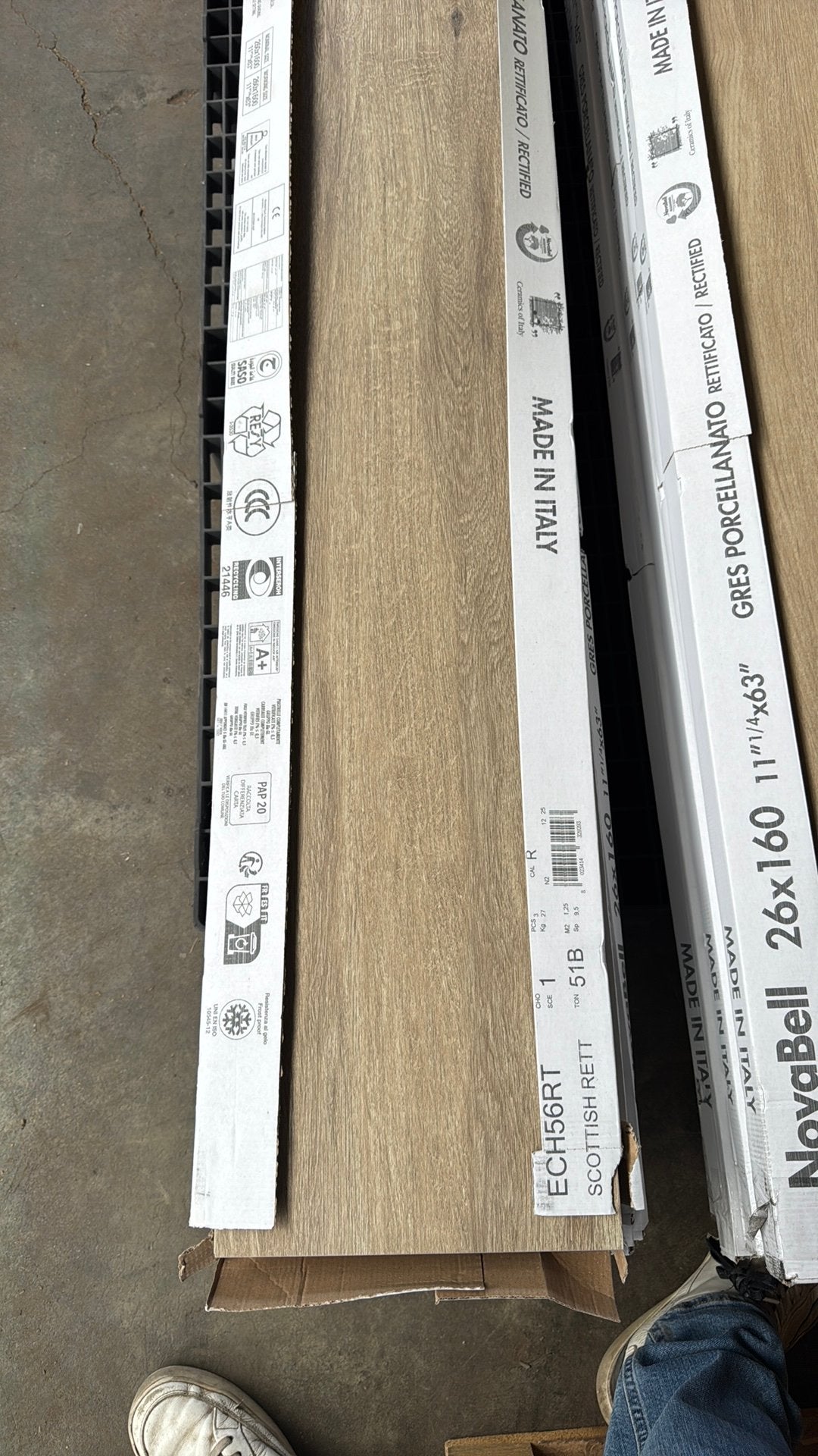 Novabell Eiche Scottish Rtt 26x160, Zo goed als nieuw, 10 m² of meer, Vloertegels, Overige materialen