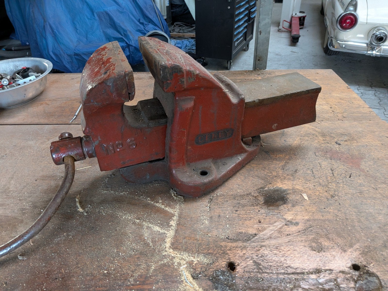 Zware bankschroef ca. 30 kg, Doe-het-zelf en Verbouw, Ophalen of Verzenden, Gebruikt, Bankschroef, Overige merken