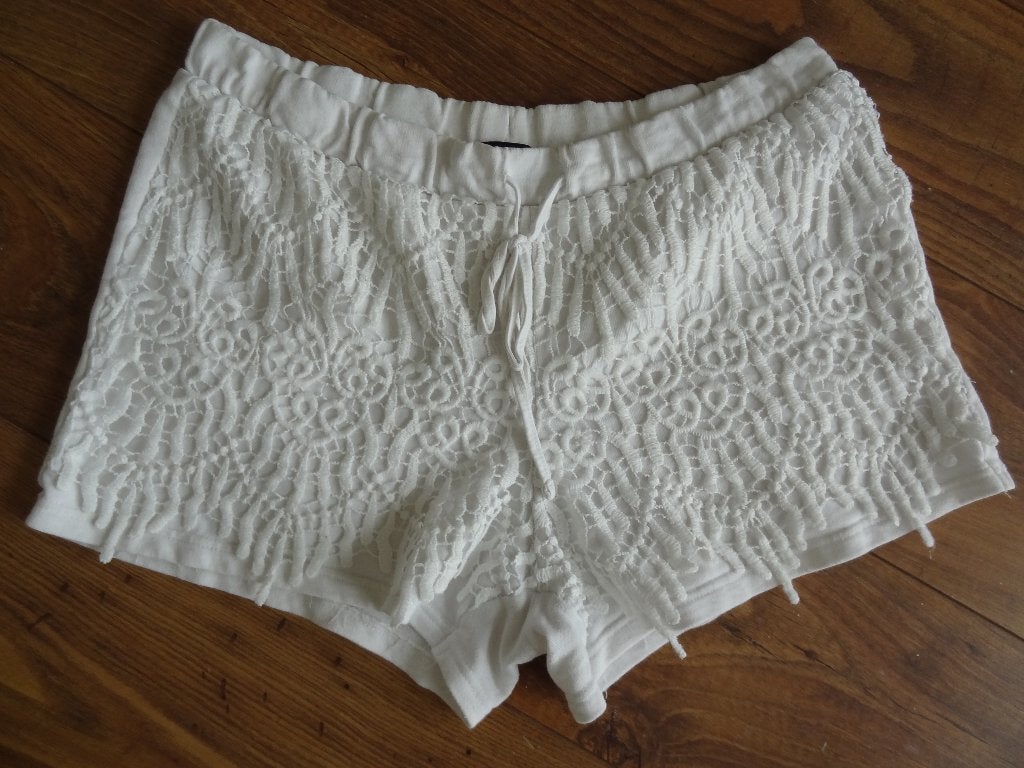 Esmara korte broek, Kort, Wit, Maat 42/44 (L), Gedragen