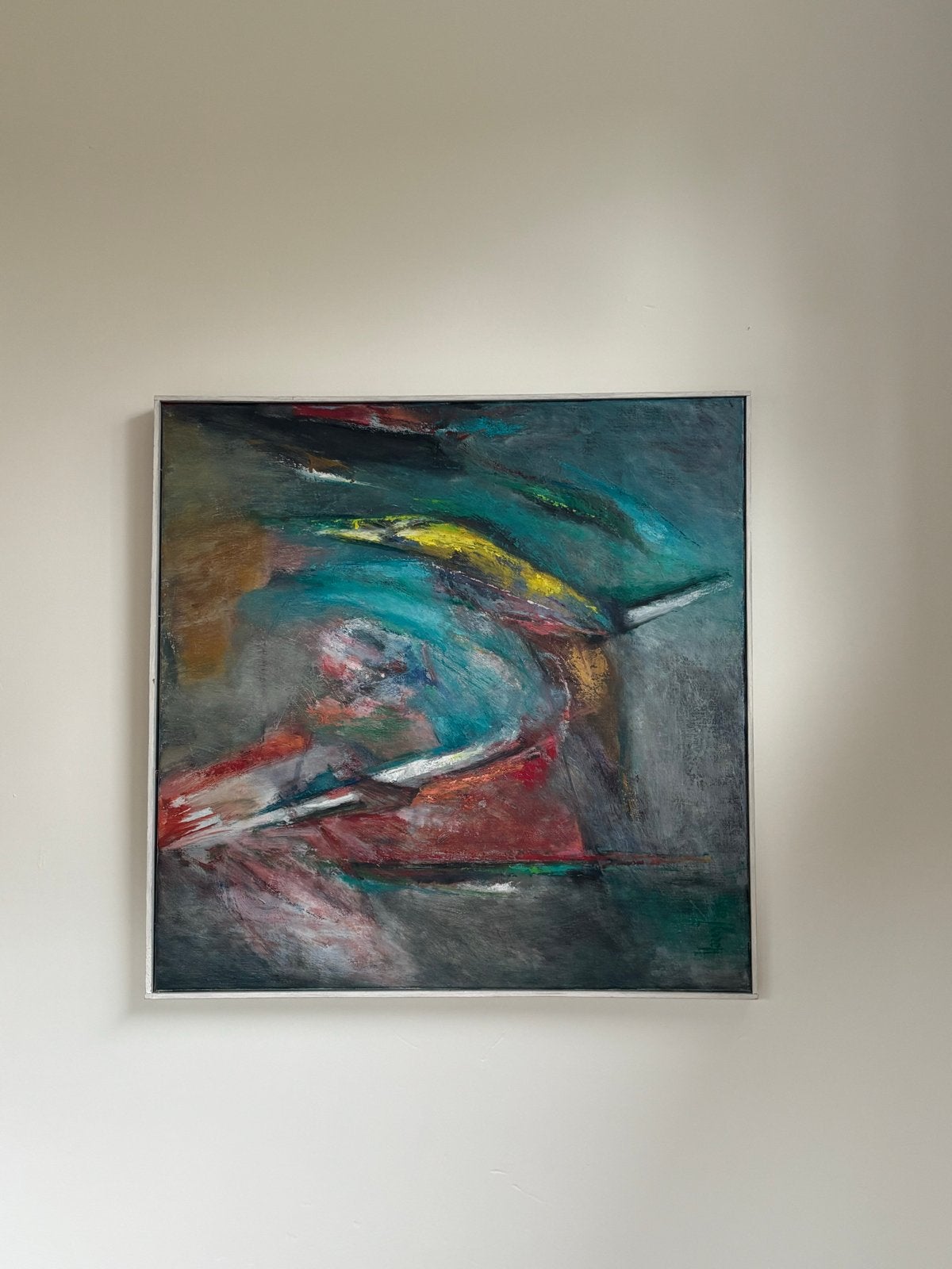 Abstract Schilderij - Levendige Kleuren, Antiek en Kunst, Ophalen