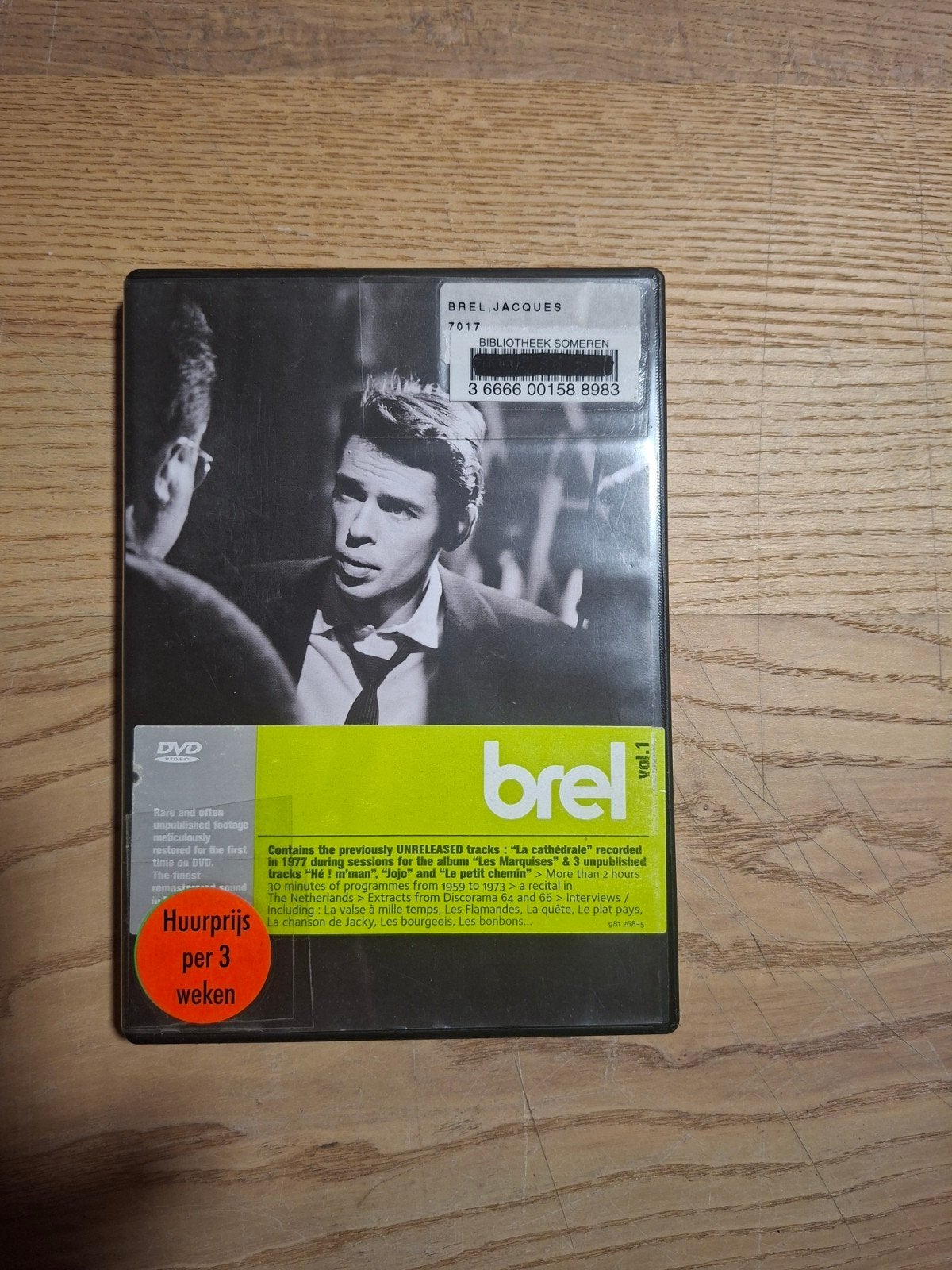 Brel Vol. 1 DVD - Jacques Brel Live Concerten, Gebruikt, Alle leeftijden, Ophalen of Verzenden, Frans