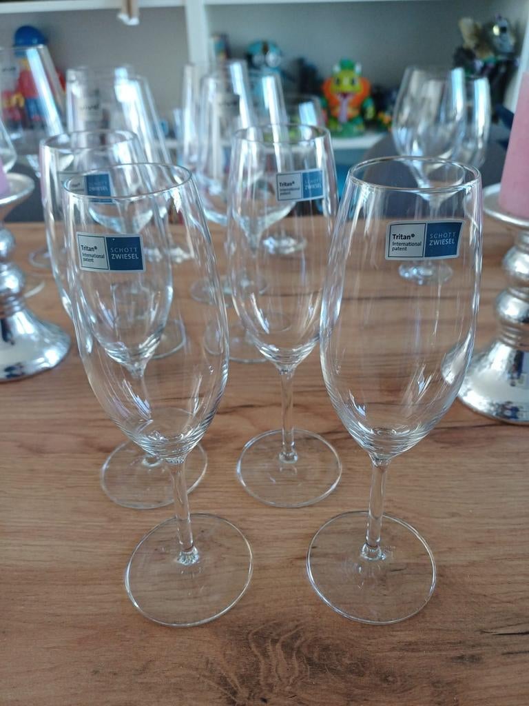 Schott Zwiesel champagne glazen 4x, Ophalen, Nieuw, Overige typen