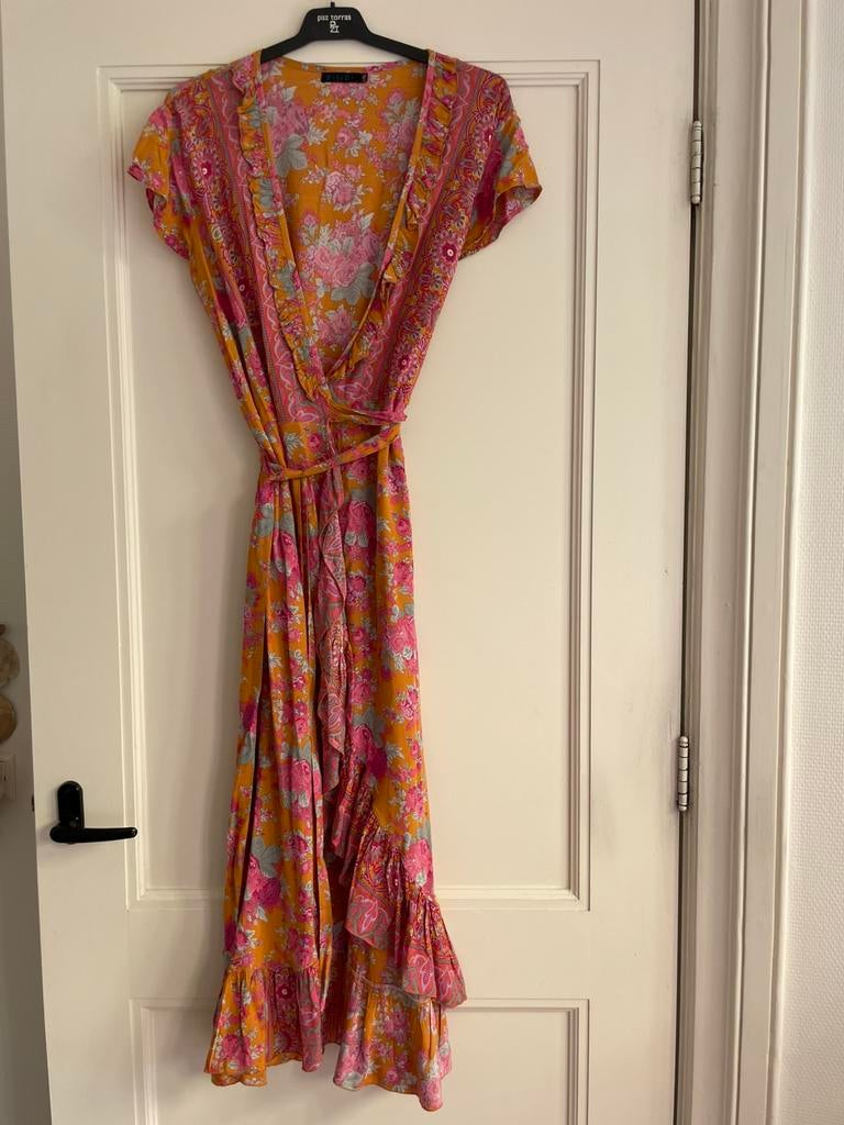 Vrolijke Bindi jurk te koop, maat L/XL, Kleding | Dames, Ophalen of Verzenden, Gedragen, Maat 42/44 (L), Onder de knie