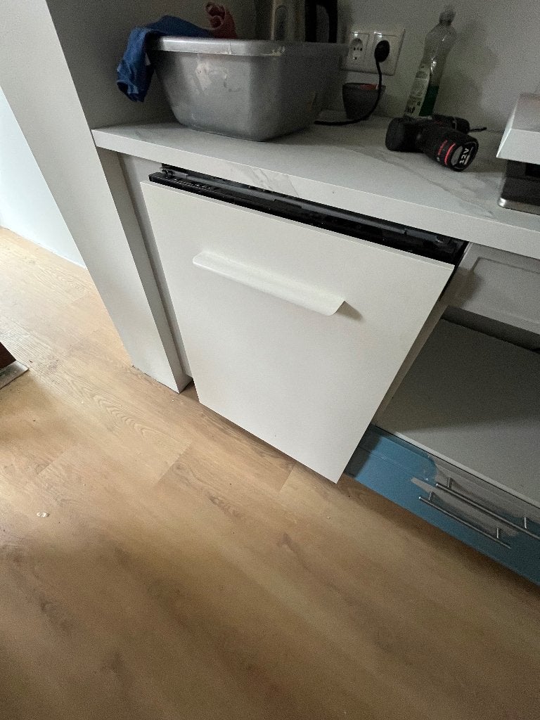 IKEA Rengora vaatwasser met wit front, Ophalen, Gebruikt, Minder dan 85 cm, Inbouw
