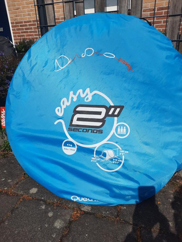 Quechua pop-up tent 2-3 personen, Caravans en Kamperen, Tenten, Ophalen, Gebruikt, Tot en met 3