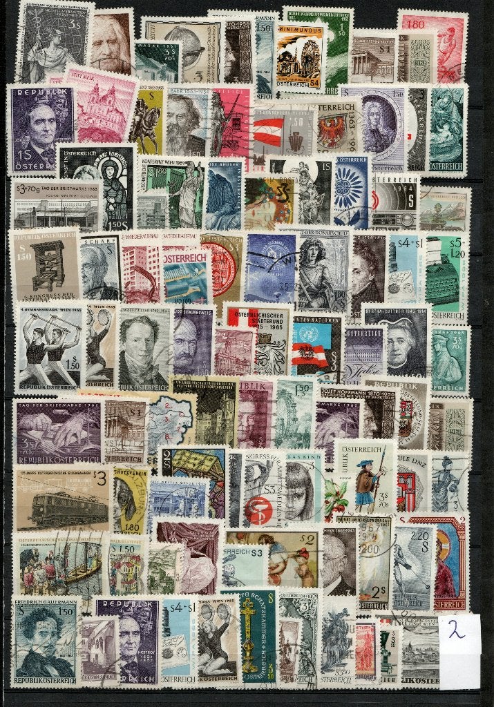 90 zegels Oostenrijk blad 2, Ophalen of Verzenden