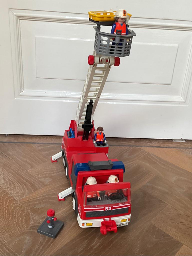 Playmobil brandweer ladderwagen (3182), Kinderen en Baby's, Speelgoed | Playmobil, Ophalen of Verzenden, Gebruikt, Complete set