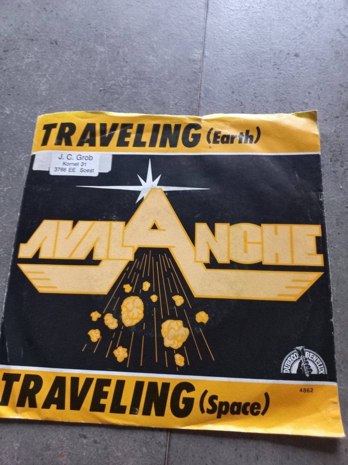 Avalanche - Traveling (Earth) / Traveling (Space) Single, Ophalen of Verzenden, Gebruikt, 7 inch, Pop