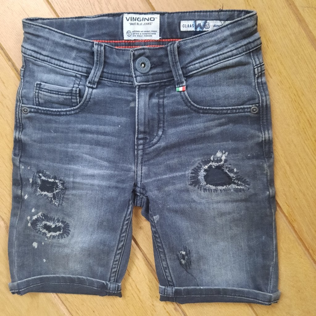 Vingino spijker bermuda zwart maat 116, Kinderen en Baby's, Broek, Ophalen of Verzenden, Zo goed als nieuw, Vingino
